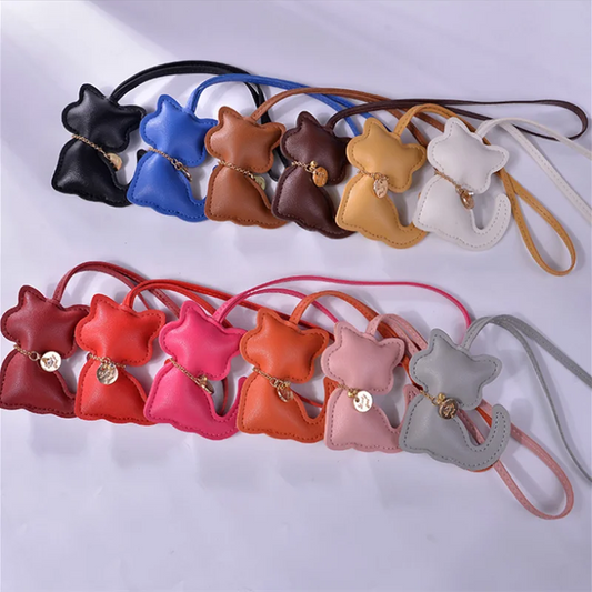 Leather Cat Bag Charm