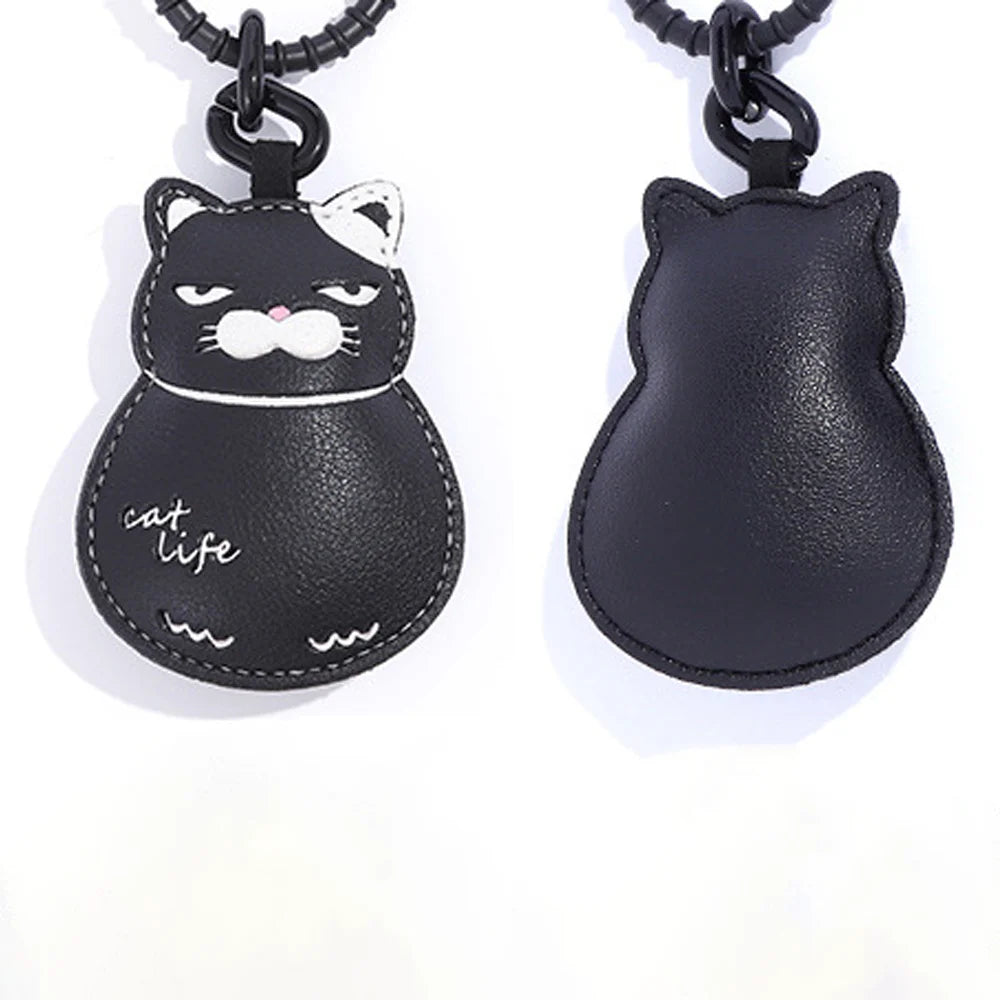 Black Leather Character Key Chains