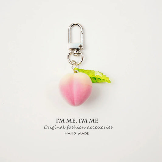 Peach Key Chain Charm