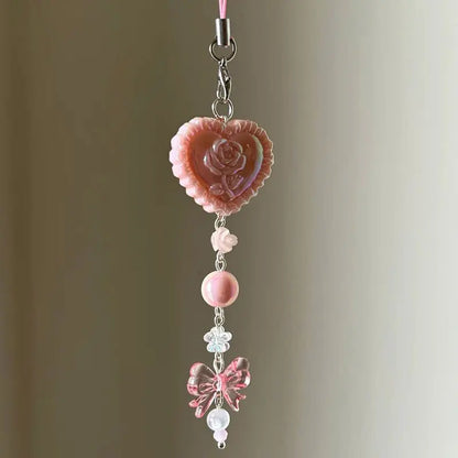 Romantic Coquette Heart Strap Charm