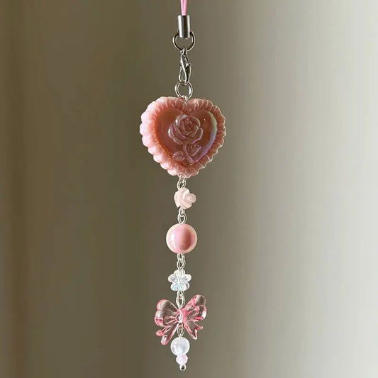 Romantic Coquette Heart Strap Charm