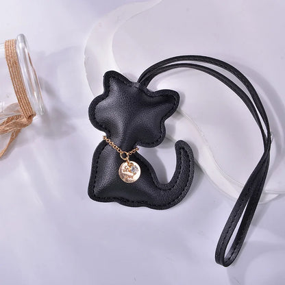 Leather Cat Bag Charm