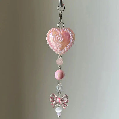 Romantic Coquette Heart Strap Charm