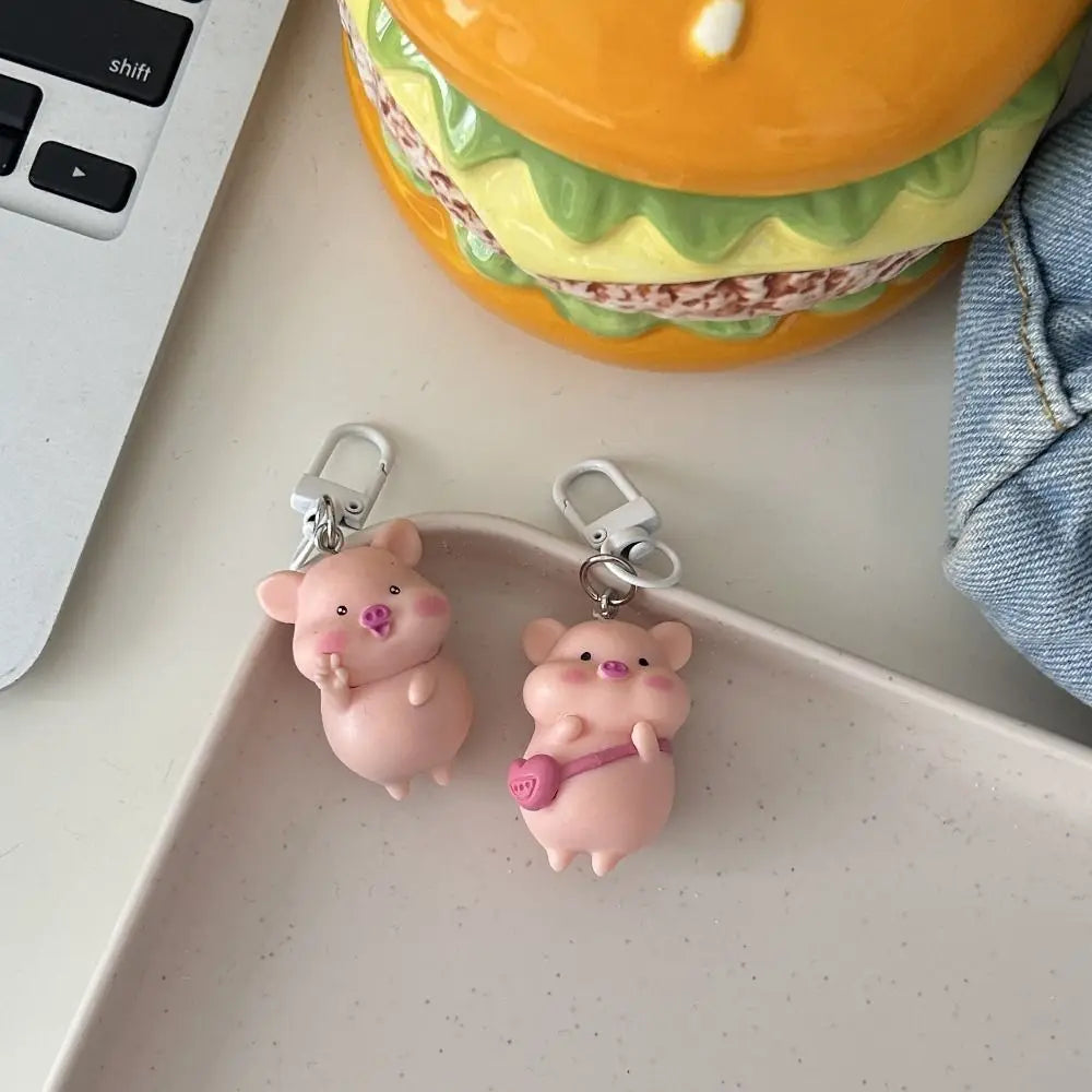 Playful Dainty Piggy Keychains