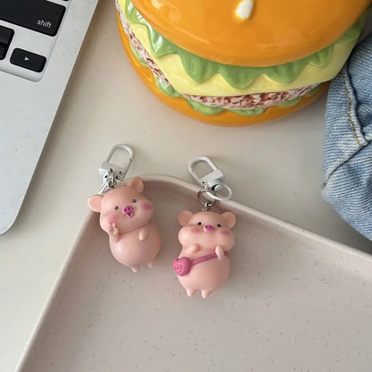 Playful Dainty Piggy Keychains