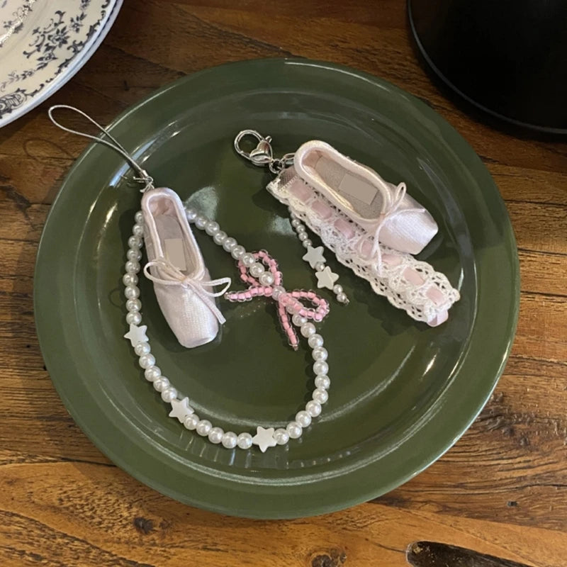 Ballet Lace and Pearl Charm