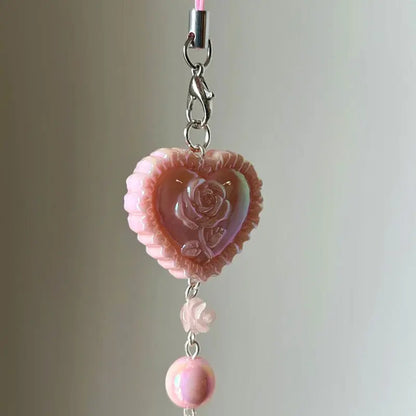 Romantic Coquette Heart Strap Charm