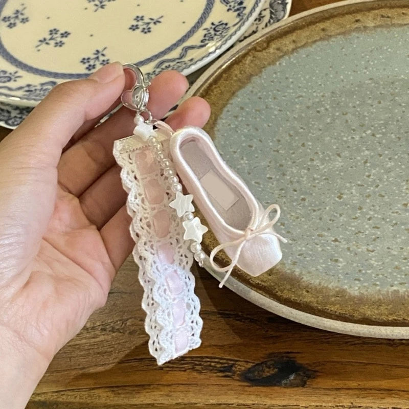 Ballet Lace and Pearl Charm