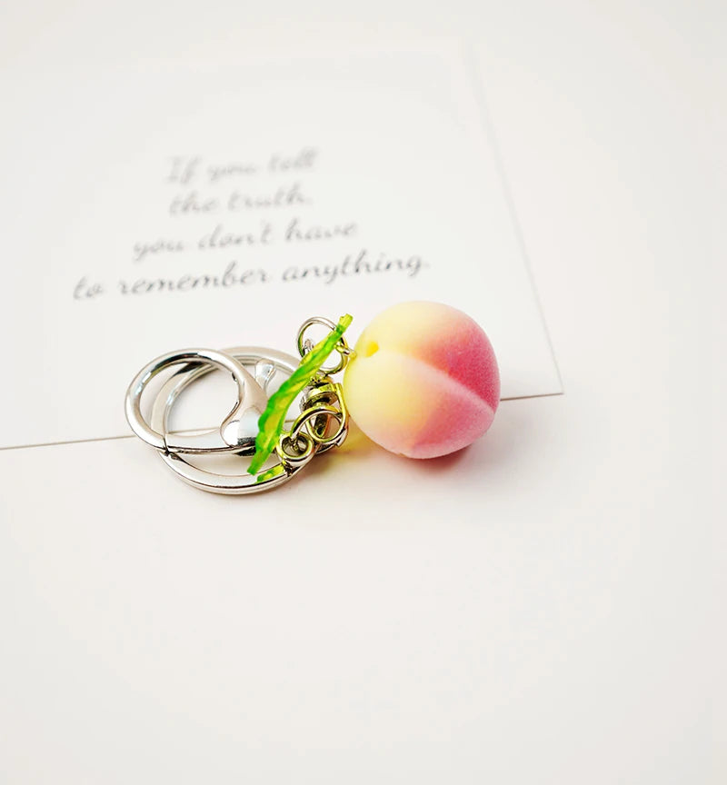 Peach Key Chain Charm