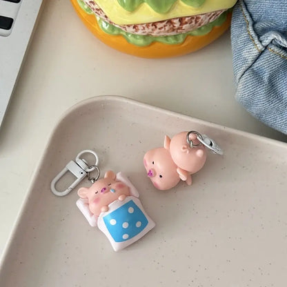 Playful Dainty Piggy Keychains