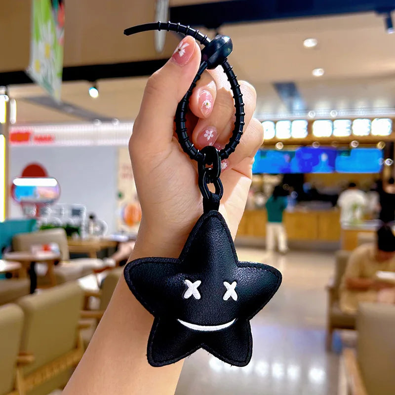 Black Leather Character Key Chains