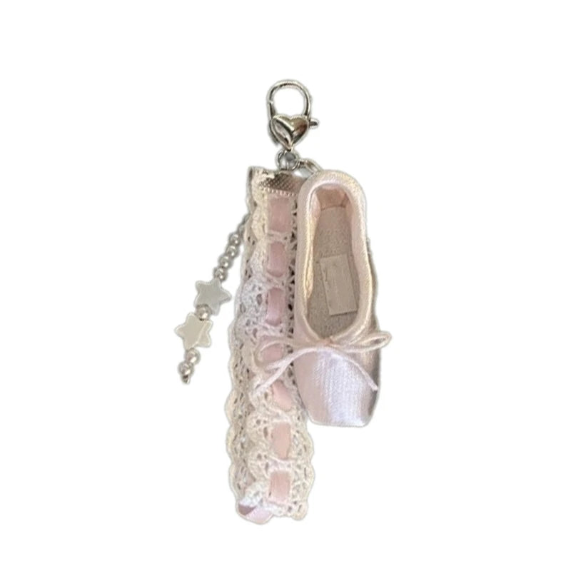 Ballet Lace and Pearl Charm