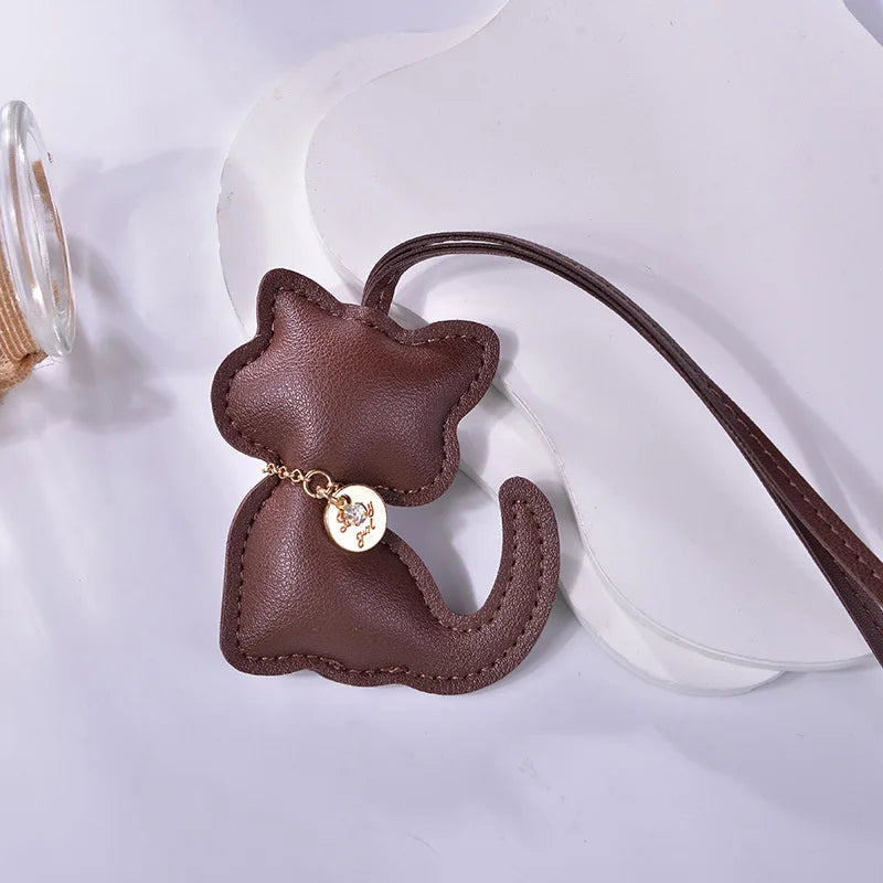 Leather Cat Bag Charm