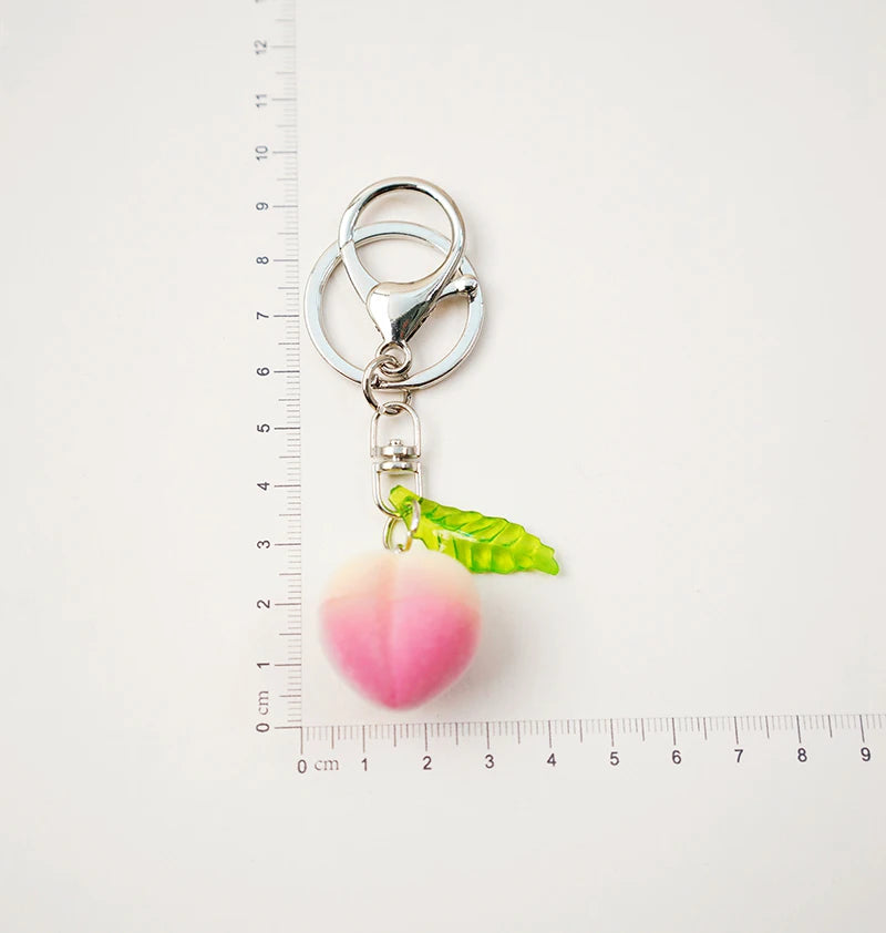 Peach Key Chain Charm