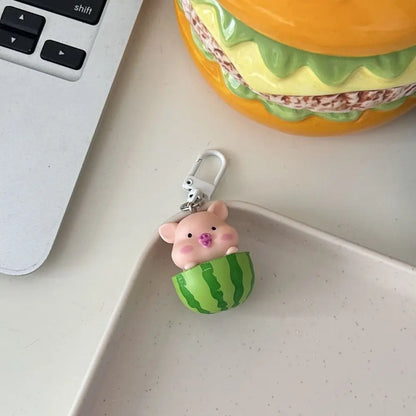 Playful Dainty Piggy Keychains