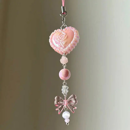 Romantic Coquette Heart Strap Charm