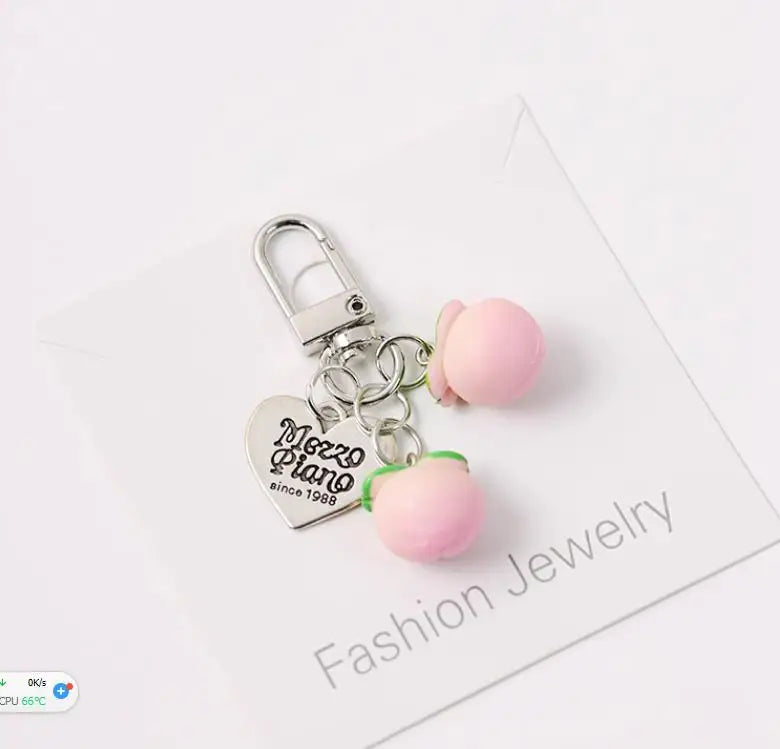 Peach Key Chain Charm