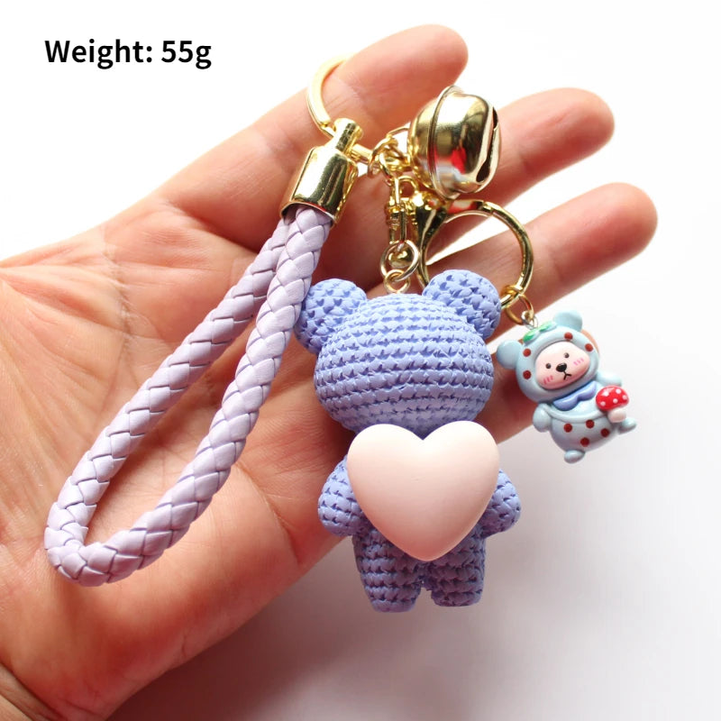 Heart Bear Trinket Key Chain