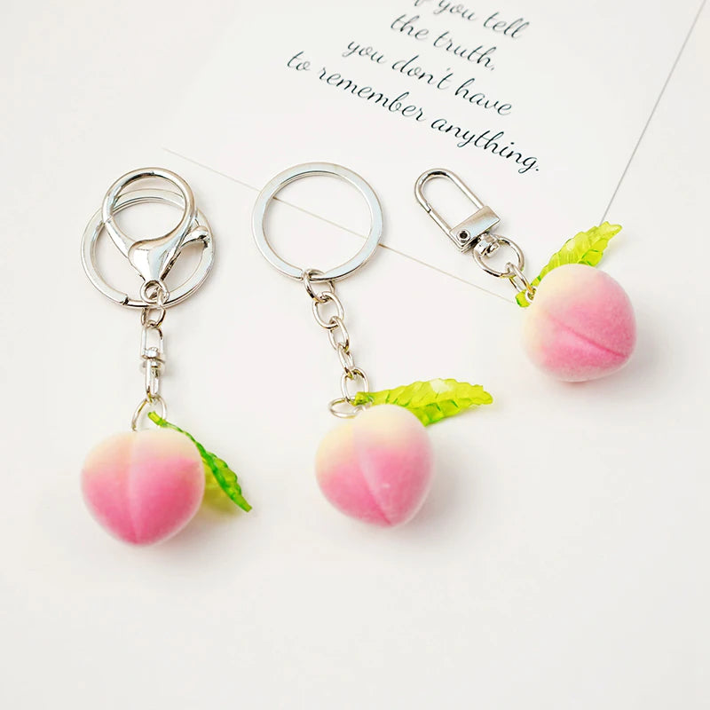 Peach Key Chain Charm