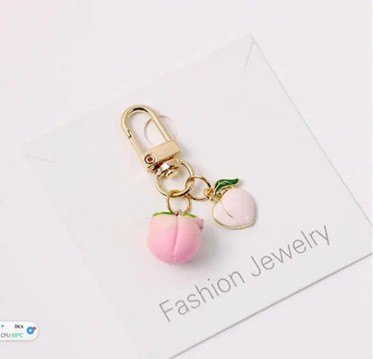 Peach Key Chain Charm